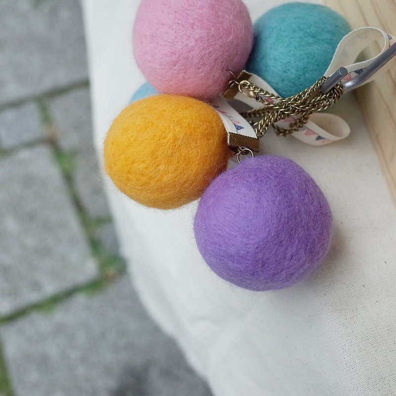 【Q-cute】Colorful QQ Ball/Strap - Other - Wool Multicolor