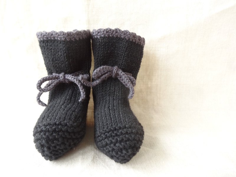 En'ami baby bootie wool × cotton 6M ~ 176 - Baby Gift Sets - Other Materials Black