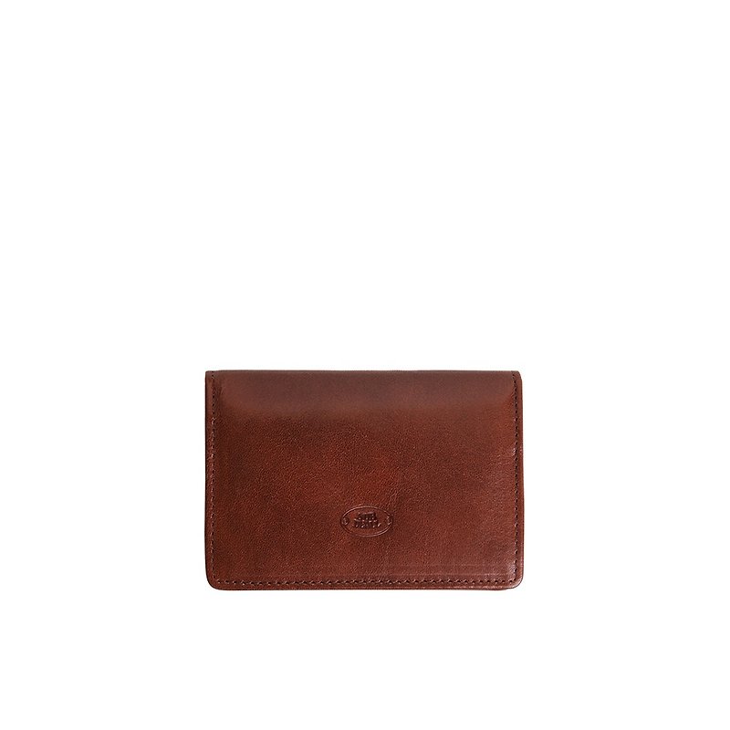 【SOBDEALL】Simple business card holder - Card Holders & Cases - Genuine Leather Brown