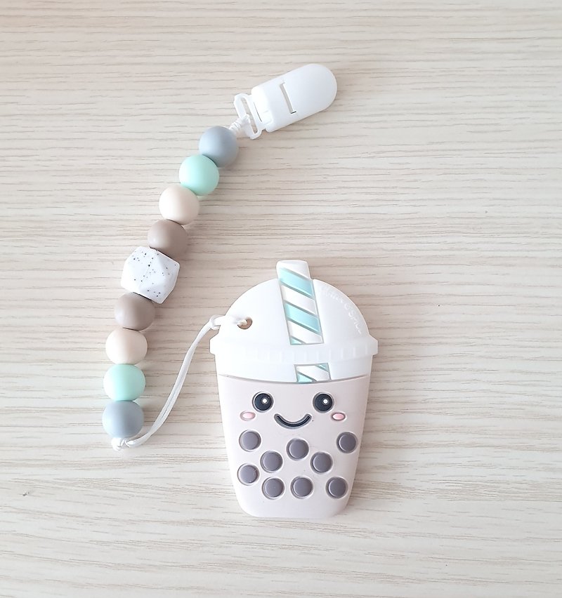 Baby Teether Clip Set - Smiley Boba - Other - Silicone 