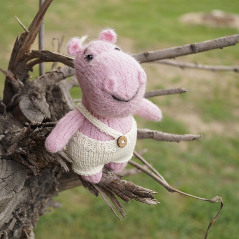 ROUND! Hippopotamus toy knitting pattern in shorts, PDF. - 編織/刺繡/羊毛氈/縫紉 - 其他材質 