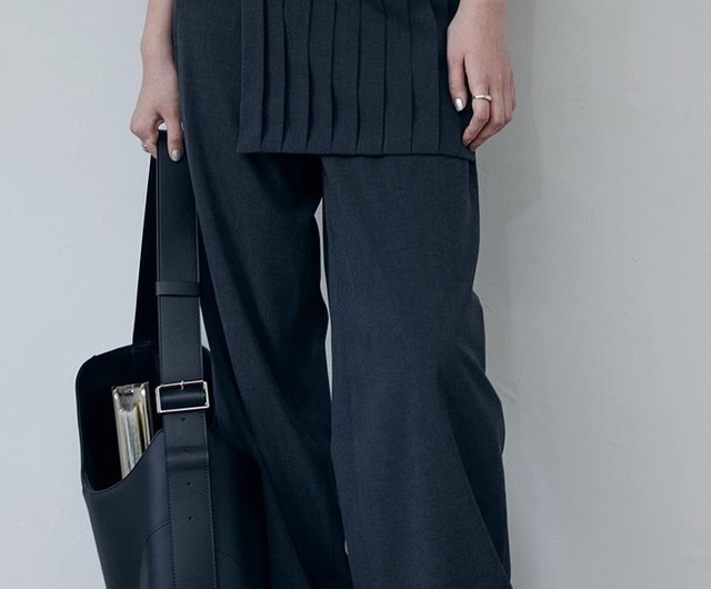 【NONCODE】Terro pleats skirt pants french-toast-girls-adjustable-