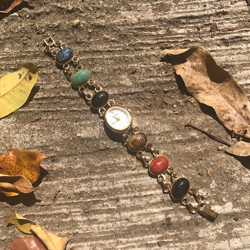 【Lost And Find】Elegant Natural gemstone  watch - นาฬิกาผู้หญิง - เครื่องเพชรพลอย หลากหลายสี