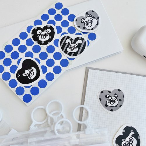 Happy Zoo Animal Retro Stationery Sticker Pack/2 Patterns/Handbook Stickers  - Shop yabeezoo Stickers - Pinkoi