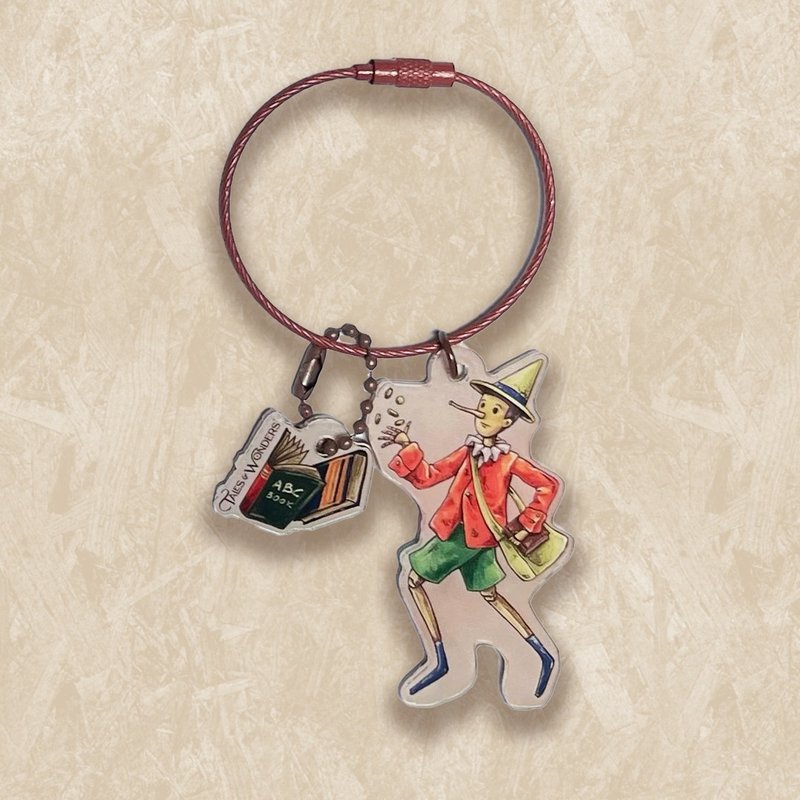 Key Chain Pinocchio Premium - 鑰匙圈/鑰匙包 - 壓克力 咖啡色