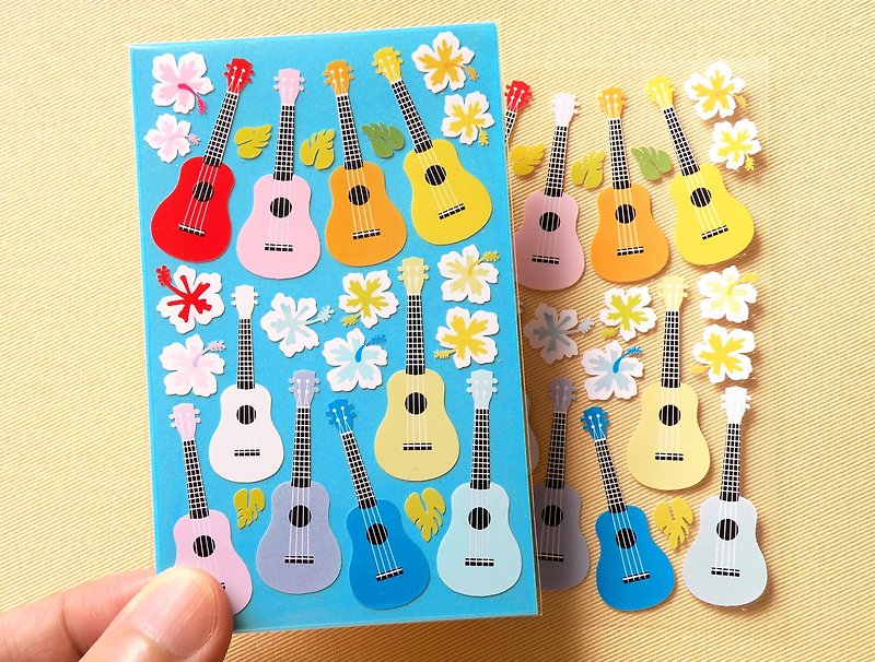 Ukulele Stickers - Stickers - Waterproof Material Red