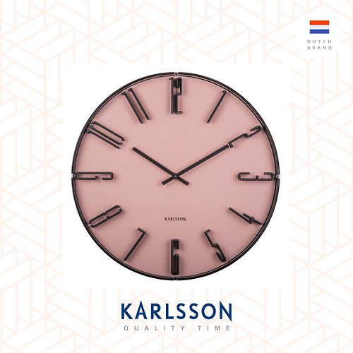 Ur Lifestyle 荷蘭Karlsson, Wall clock 40cm Sentient faded pink
