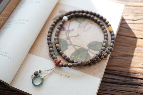 Angel's tears 天使之淚 Jewelry Design 7mm天然沈香珠沉香珠 南紅隨形翡翠轉運環設計多圈手串手持項鍊s