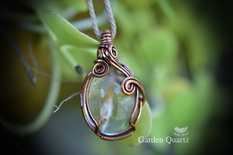 光の筋★ wire wrapping★ホワイトガーデンクォーツネックレス730 - 項鍊 - 寶石 