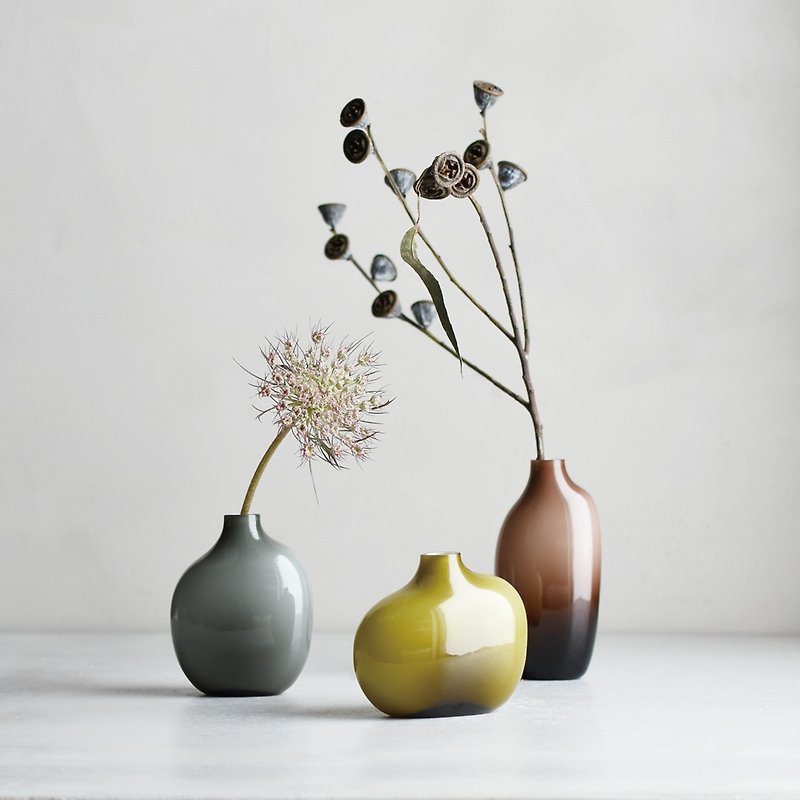 Pinkoi Limited [Value Set] KINTO SACCO Glass Vase 3 Set - เซรามิก - แก้ว หลากหลายสี