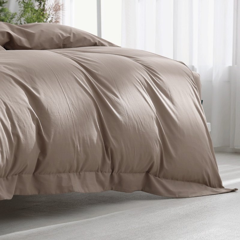 Good Relationship HAOKUANXI | Latte Terrace-Soft Long Fiber Cotton Quilt Cover - เครื่องนอน - วัสดุอีโค สีนำ้ตาล