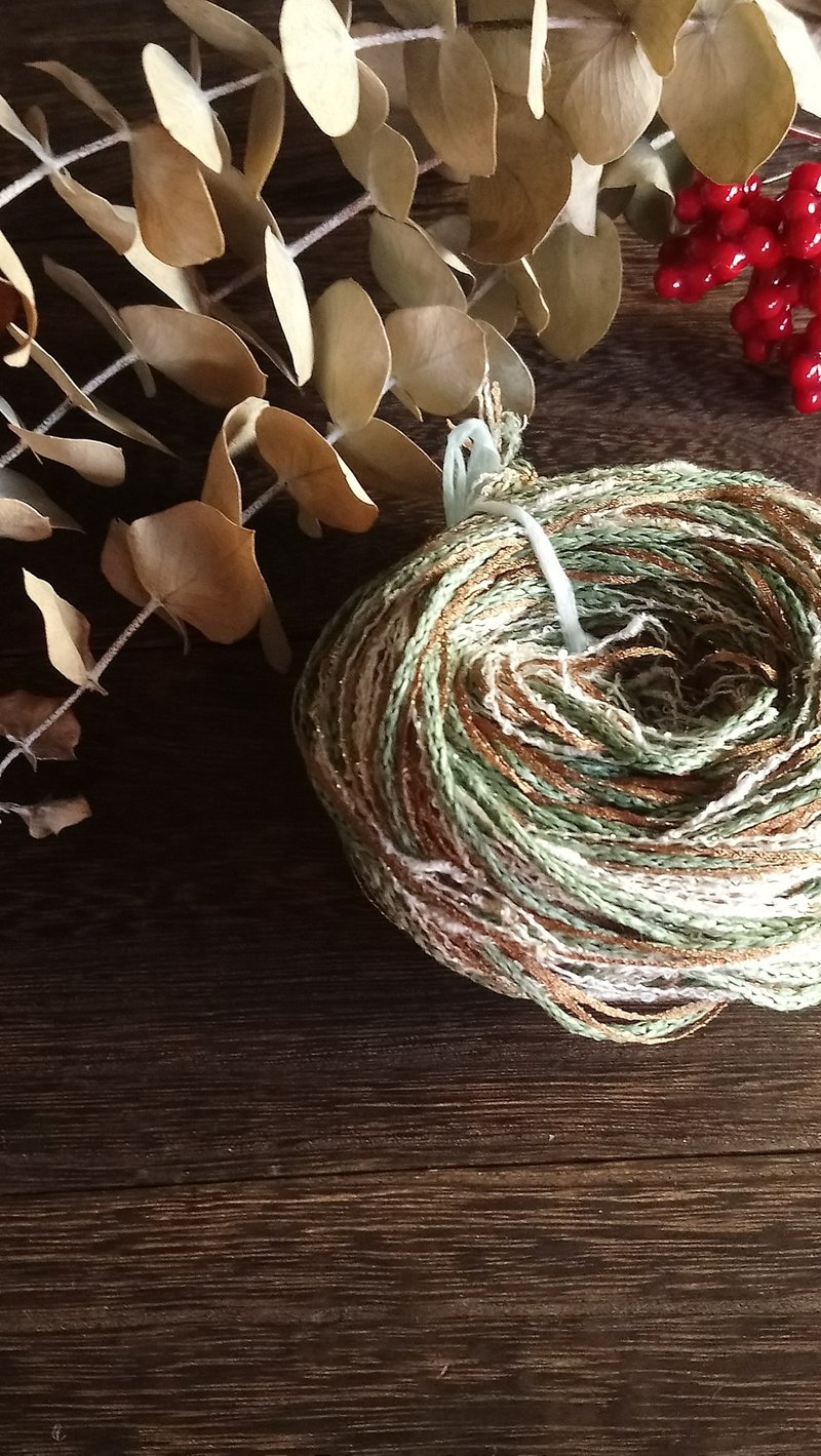 日本混合紗線　400公分 - 編織/刺繡/羊毛氈/縫紉 - 聚酯纖維 綠色