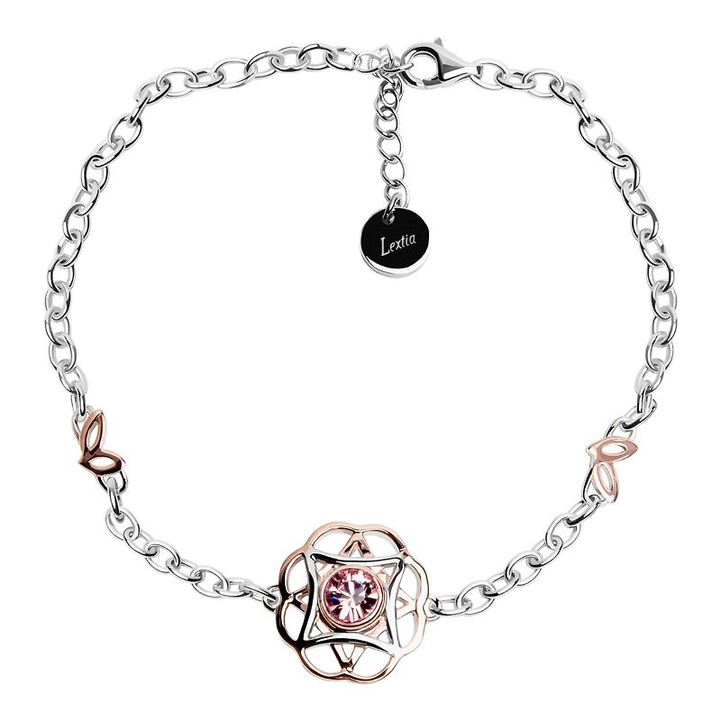 The Saga Bracelet 925 Silver Rose Gold Silver Rose Swarovski Crystal WM8B - Bracelets - Other Metals 