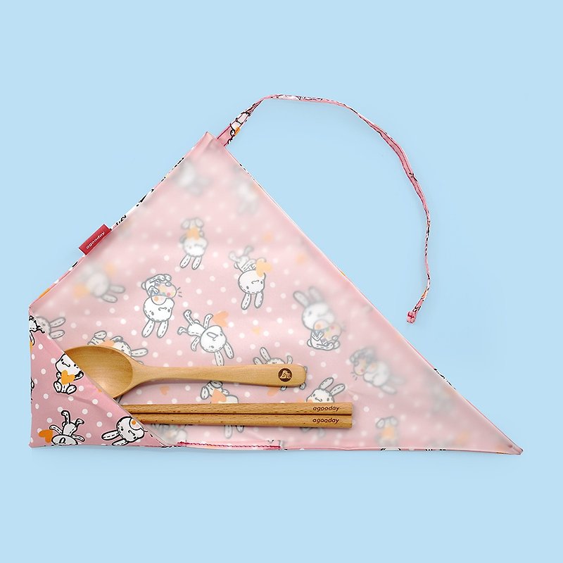 Good Day Cutlery Set | Crazy Bonnie Love Rabbit Treasure - Chopsticks - Polyester Pink