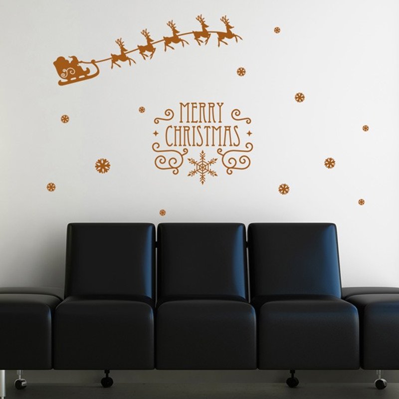 Smart Design Creative Seamless Wall Stickers Santa Claus (8 colors) - ตกแต่งผนัง - กระดาษ สีแดง