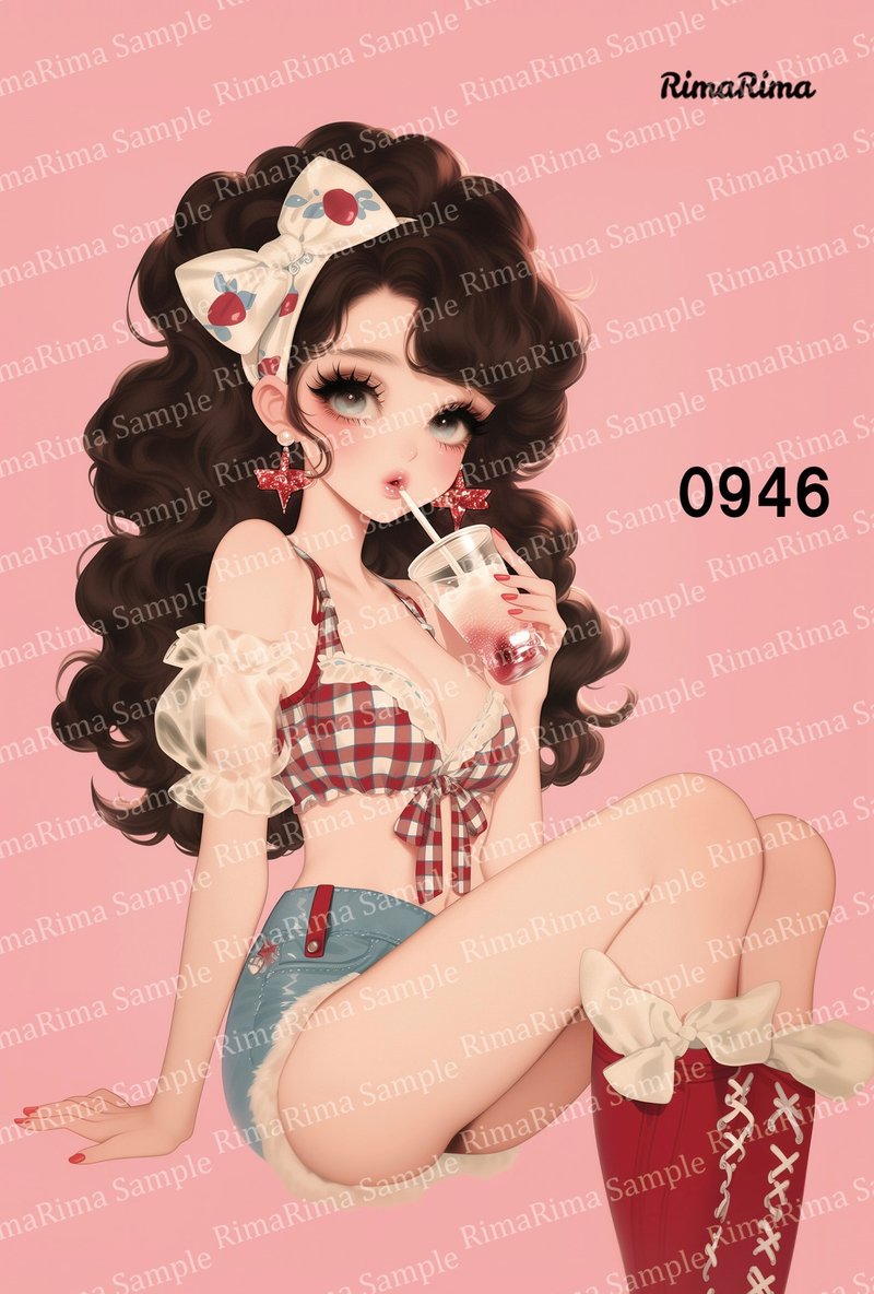 0946  オリジナルステッカー オリジナル人物ステッカー ステッカー シール りまりま  RimaRima - 貼紙 - 紙 