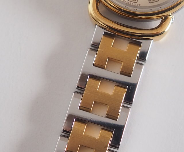 HERMES エルメスプルマンウォッチ腕時計ゴールドシルバーコンビ HERMES エルメスプルマンウォッチ腕時計ゴールドシルバーコンビ