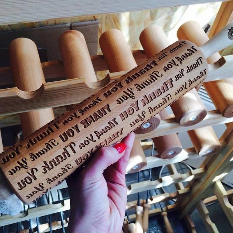Thank You rolling pin * THANK YOU - Cookware - Wood 