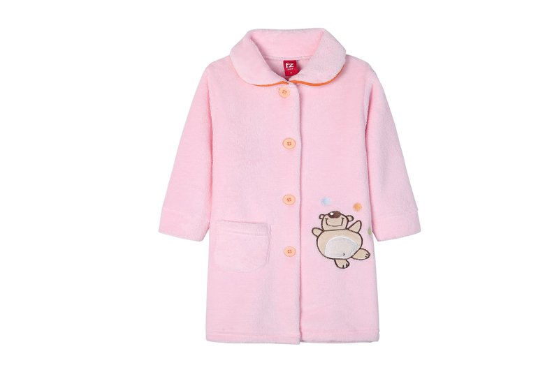 Baby bathrobe and home clothes are the first choice for autumn and winter for 2-5 years old Bubble Bear - Loungewear & Sleepwear - Polyester Pink