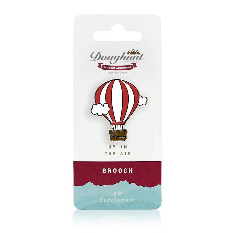 Doughnut Brand Original Badge - Red Hot Air Balloon - Badges & Pins - Other Metals Red