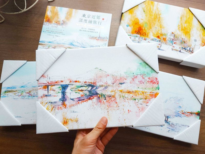 早櫻的二月物語|伊豆河津川 |無框畫20X30cm | 裝飾畫 |日本 - 海報/掛畫/掛布 - 木頭 白色