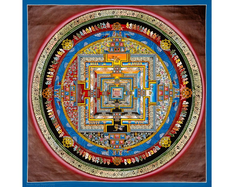 宇宙和諧的時輪曼陀羅 - 壁貼/牆壁裝飾 - 其他材質 多色