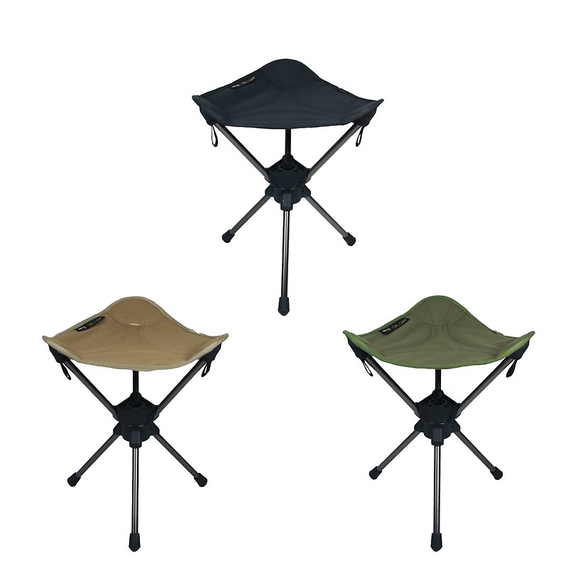 Three-Legged Rotating Chair - Solid Color (4 colors) - Camping Gear & Picnic Sets - Nylon Multicolor