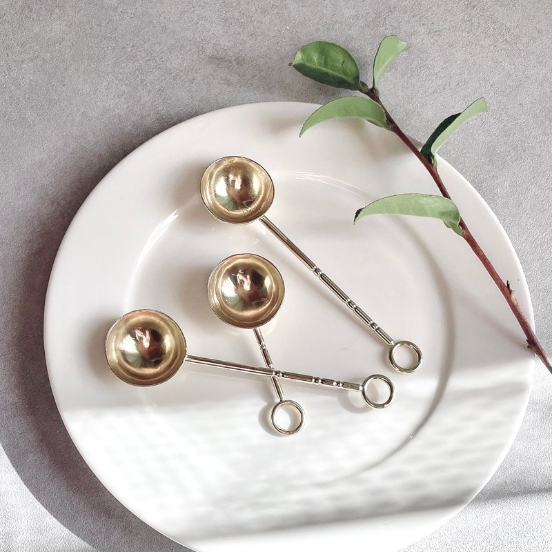 Leaf 黃銅茶匙 - 刀叉/湯匙/餐具組 - 銅/黃銅 金色