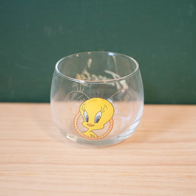 【北極二手雜貨】二手 TWEETY 翠迪鳥 小玻璃杯 - 杯/玻璃杯 - 其他材質 黃色