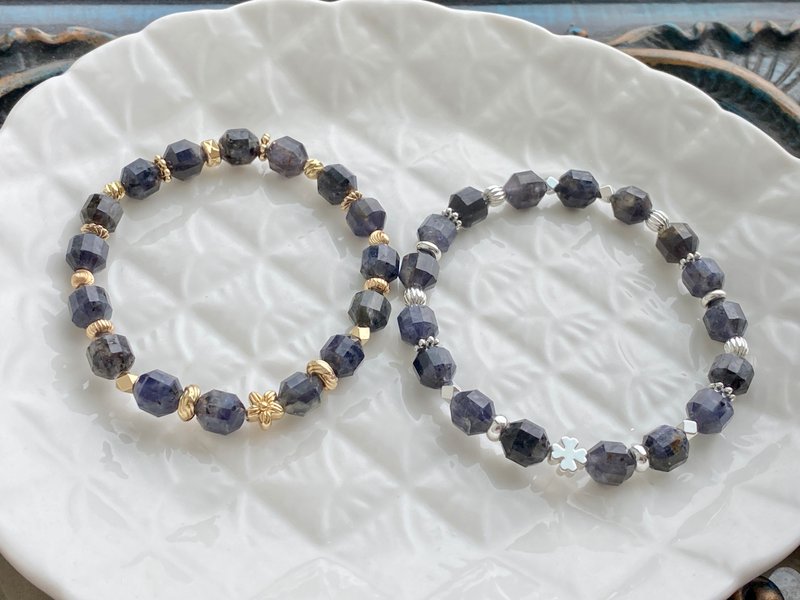 Natural Cordierite Elastic Bracelet/Bracelet - Bracelets - Semi-Precious Stones 