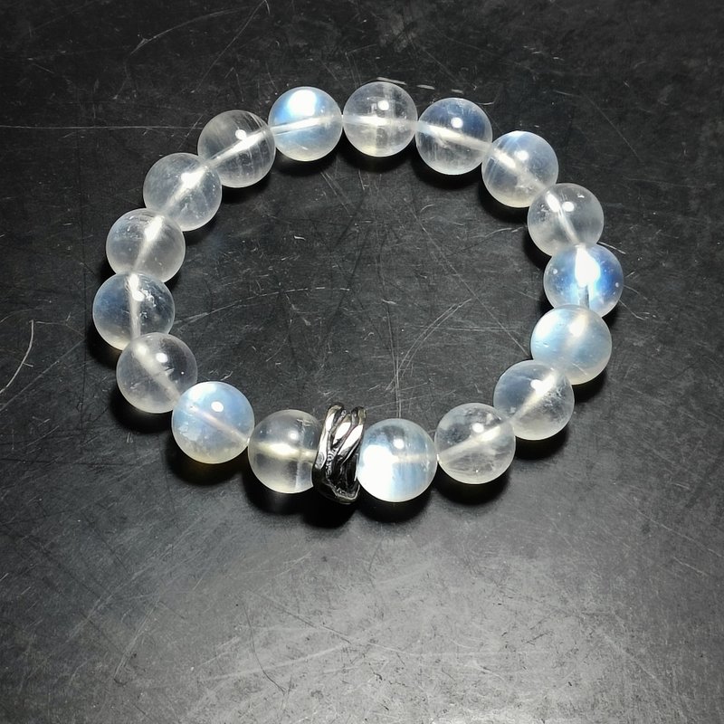 Moonstone Bracelet - สร้อยข้อมือ - เครื่องเพชรพลอย ขาว