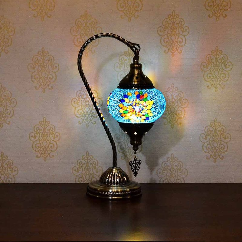 【DREAM LIGHTS】Turkish style mosaic collage table lamp thick glass mosaic table lamp DI - โคมไฟ - กระจกลาย หลากหลายสี