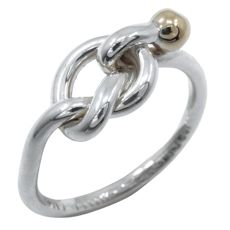 【日本直送】ティファニー TIFFANY&Co. ラブノット 13.5号 リング・指輪 K14イエローゴールド×シルバー925 約3.1g レディース【中古】 - 戒指 - 貴金屬 銀色