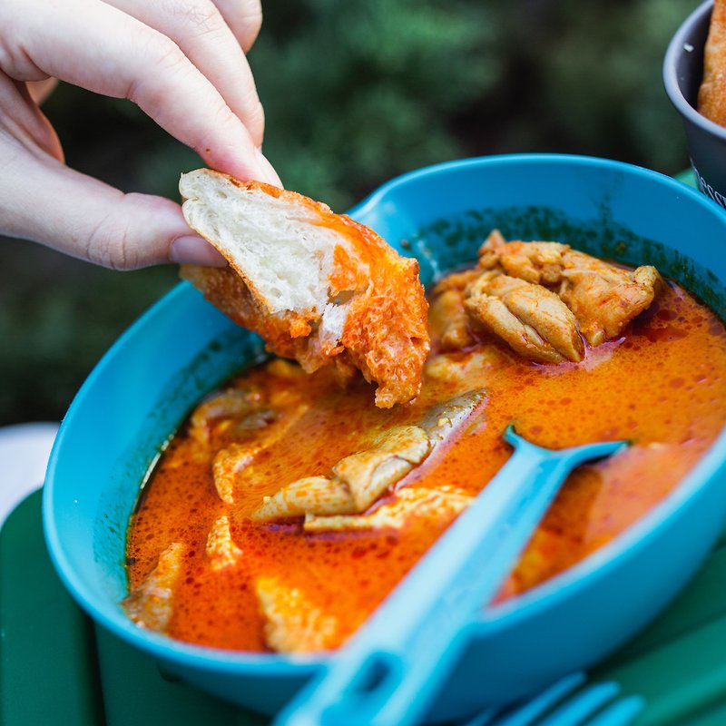 【野餐必備】南洋叻沙咖哩雞 即煮包2組10入 - 料理包 - 新鮮食材 橘色