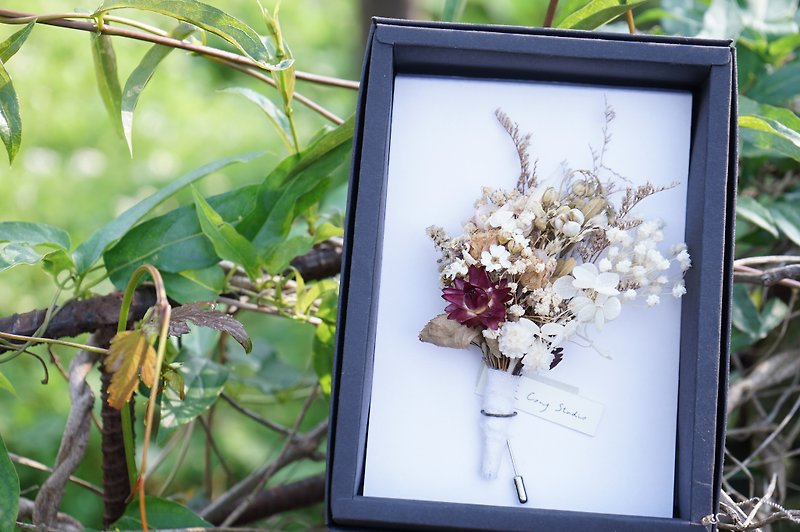 Bouquet & Corsage Gift Box/Customization/Dried Flowers/Preserved Flowers/Home Arrangement/Gift Exchange/Mother's Day - เข็มกลัด/ข้อมือดอกไม้ - พืช/ดอกไม้ หลากหลายสี
