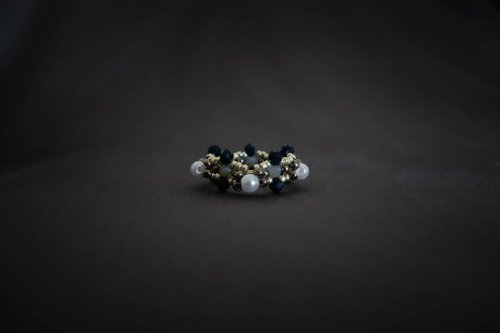 Rosa gallica | 編織珠寶飾品訂製 The Graces-B 三美神之二 戒指 - 手工編織珠寶