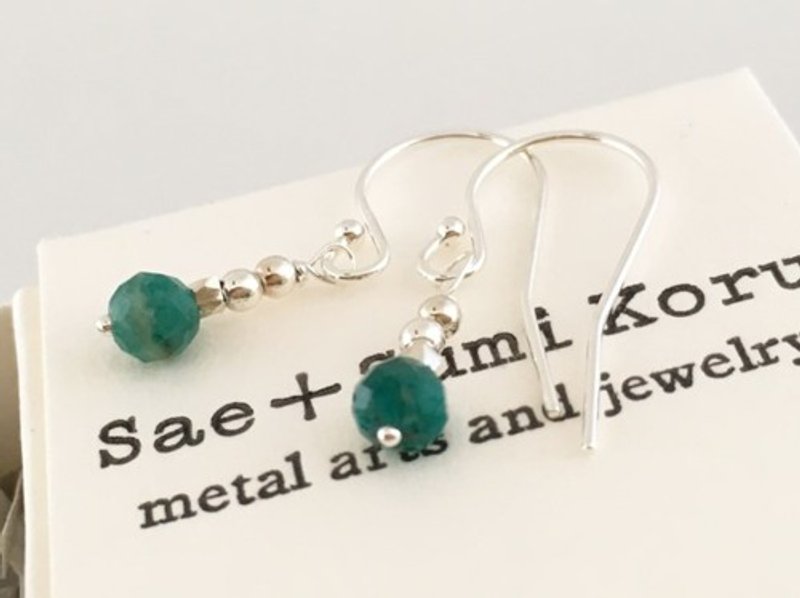 Aventurine ◇SVピアス／イヤリング - 耳環/耳夾/耳骨夾 - 寶石 
