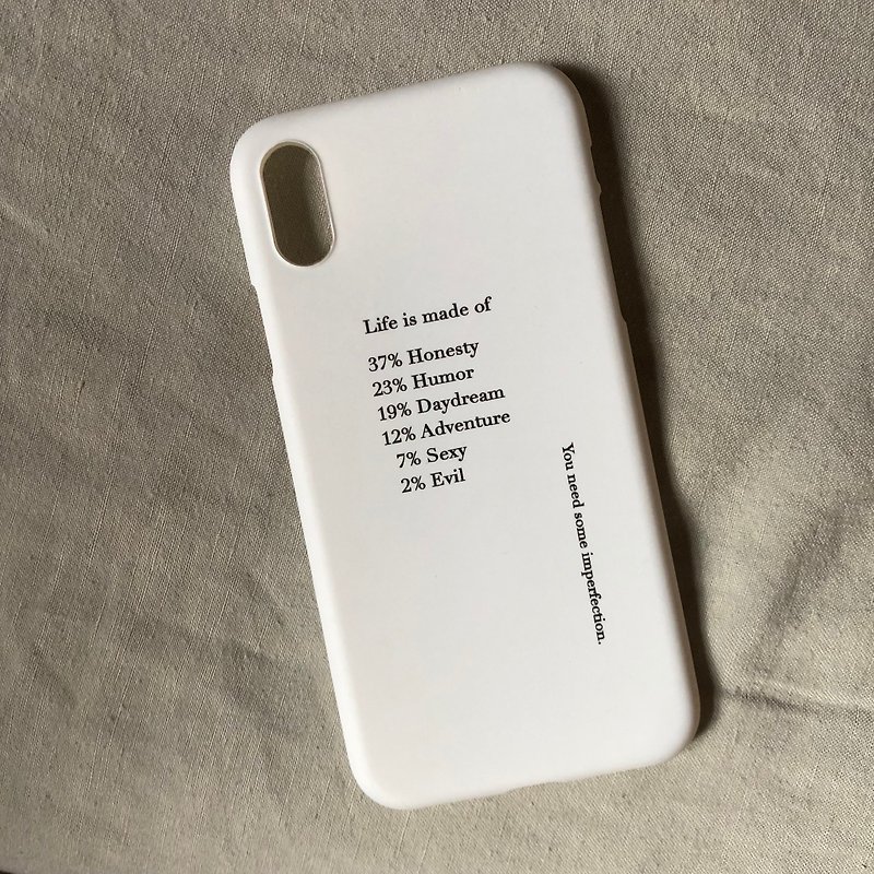 Life is made of/soft shell/text phone case - Phone Cases - Plastic Black