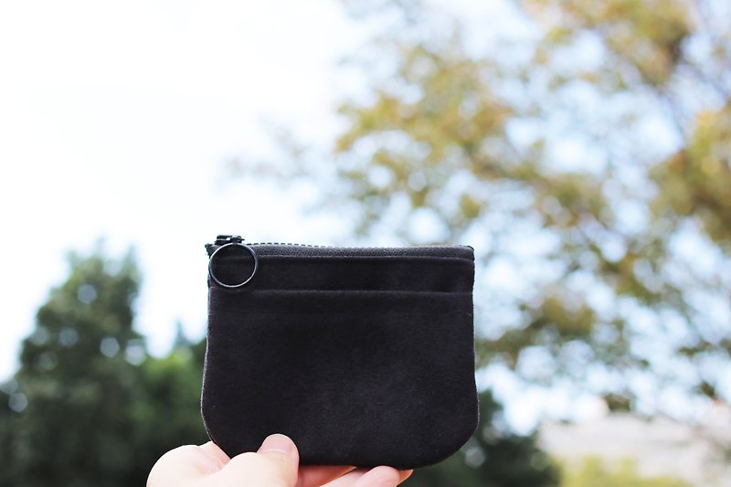 Chez. Small Things Series Zero-Ling Button-Midnight Black - Coin Purses - Polyester Black