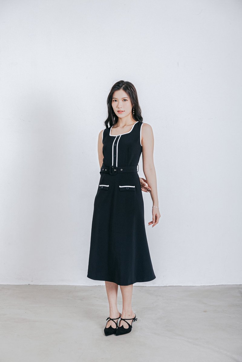 Noel black maxi dress - ชุดเดรส - เส้นใยสังเคราะห์ สีดำ