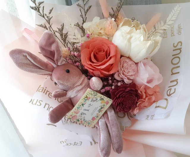 Sweet Pink Series Fragrance Sun Rose Not Withered Rose Bouquet Graduation Bouquet Valentine S Day Bouquet Shop Kelly777 Dried Flowers Bouquets Pinkoi