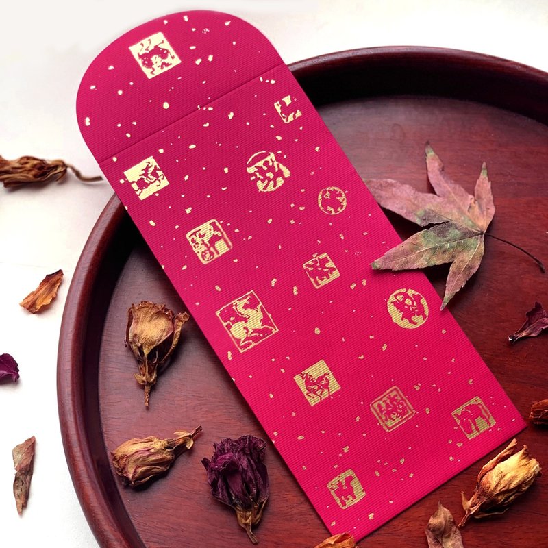 紅包袋/古圖駿馬/中款 -三入 - 紅包袋/春聯 - 紙 紅色