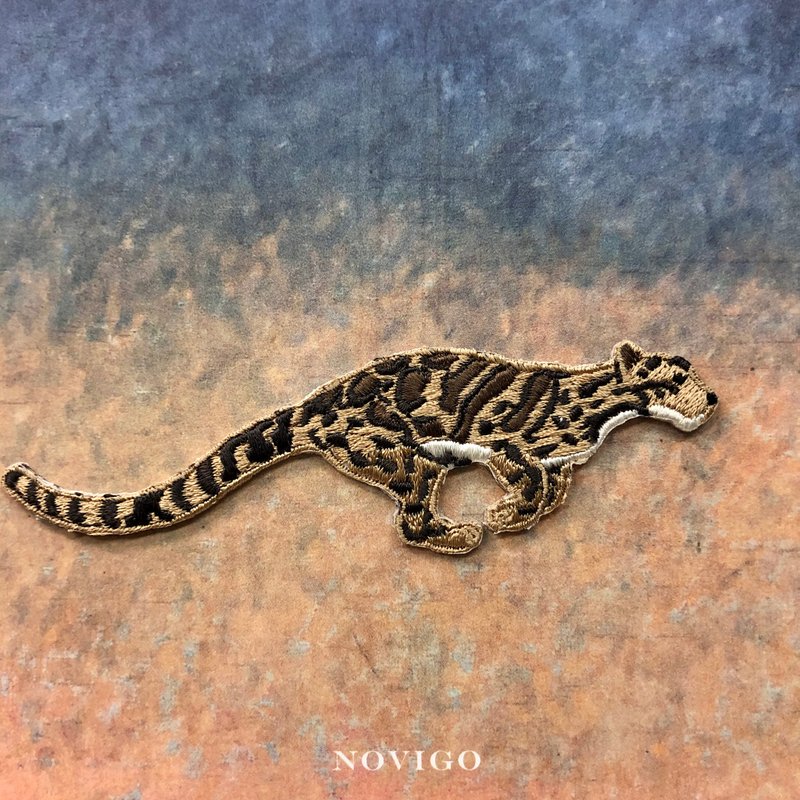 Novigo 台灣動物熨燙刺繡 / 台灣雲豹 - 徽章/別針 - 繡線 