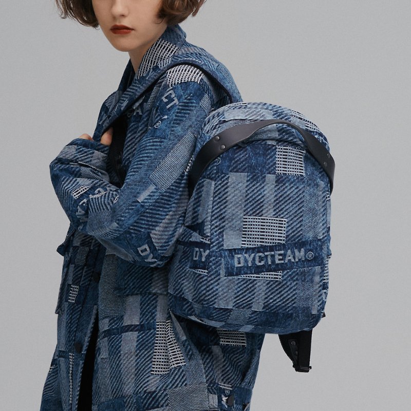DYCTEAM-Symbiosis-DYCTEAM x PRAY Backpack M (logo) - Backpacks - Cotton & Hemp Blue