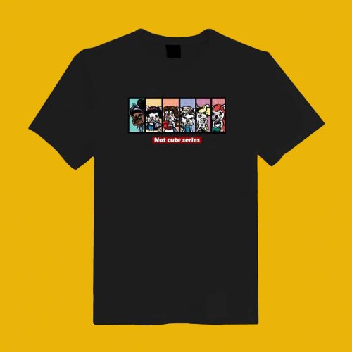 CHIC SHOP 插畫設計館 法鬥 公主 插畫 原創 黑T 白T 短T 衣服 T恤 情侶裝 童裝 母子裝