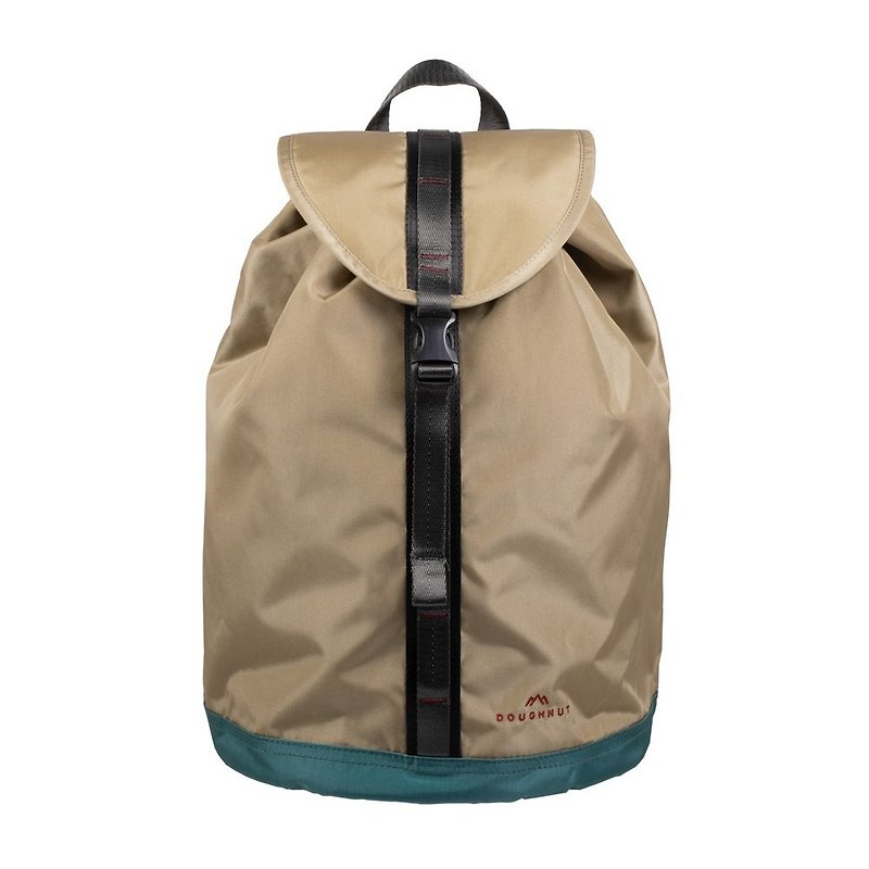 [Seasonal Sale] Design Brand | DOUGHNUT-GAME PLAYER BOUNCY Beige X Duck Green - Backpacks - Nylon Black