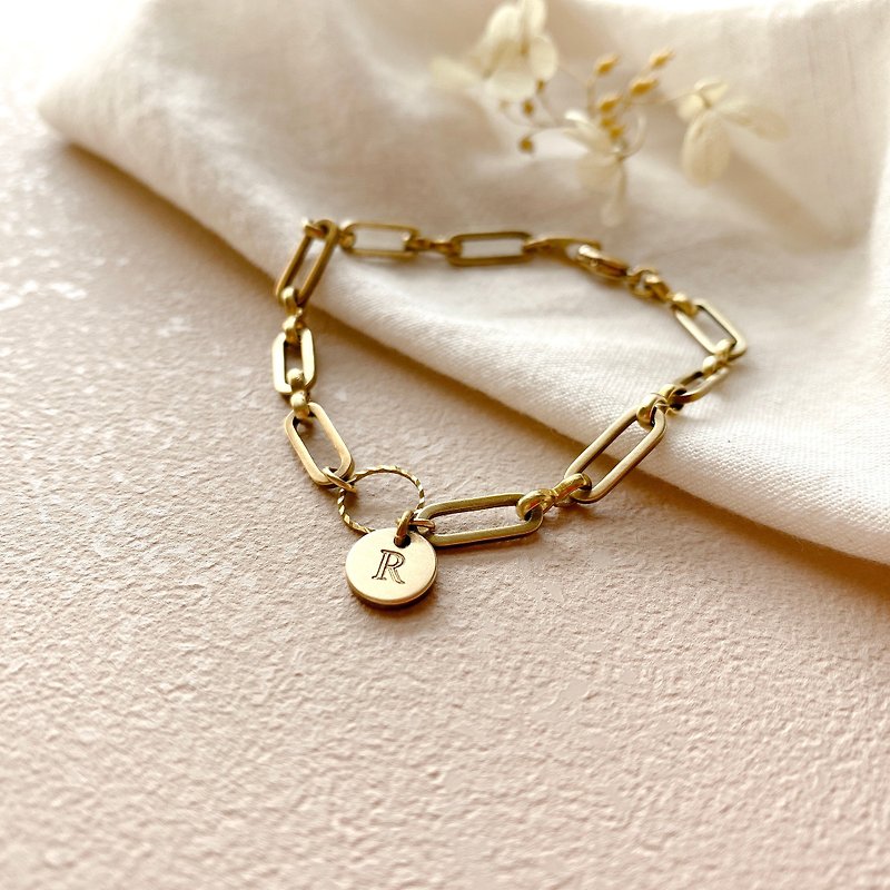 Pure- Brass bracelet - Bracelets - Copper & Brass Gold