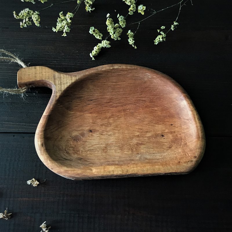 手作淺皿 錐果櫟 - 盤子/餐盤 - 木頭 多色