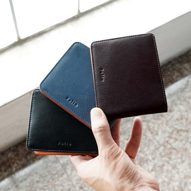 Folio : Tuff slim wallet (Two-Tone) - 銀包 - 真皮 