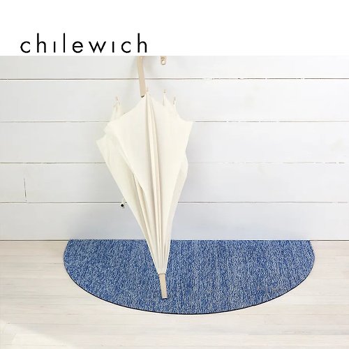 Chilewich Heathered Shag Mat 半圓腳踏墊-牛仔藍色混紡 54×90cm